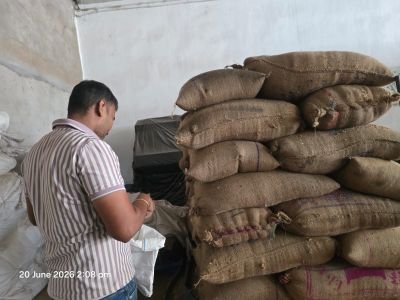 Water Affected Stock of Wheat